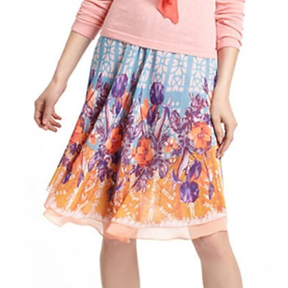 Anthropologie Dream Daily Floral Skirt Size L - Picture 1 of 7